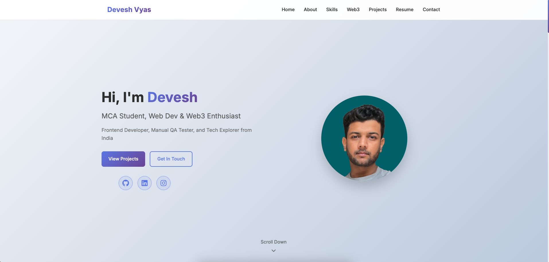 Portfolio Website Preview